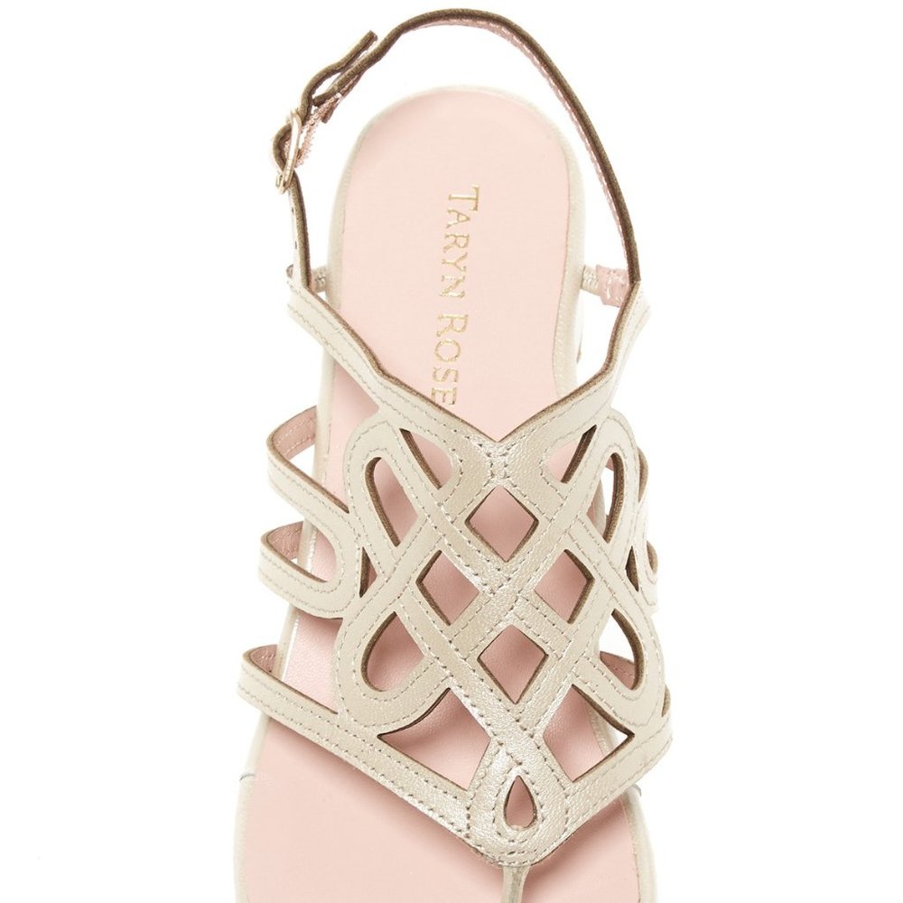 Taryn Rose NEW Sandals Slingback Strappy Wedge Comfort Shoe ALL Leather NIB 8.5 - Picture 4 of 10